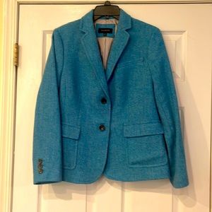 Talbots light blue wool blazer size 12.